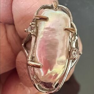 Sterling silver Freshwater pearl ring